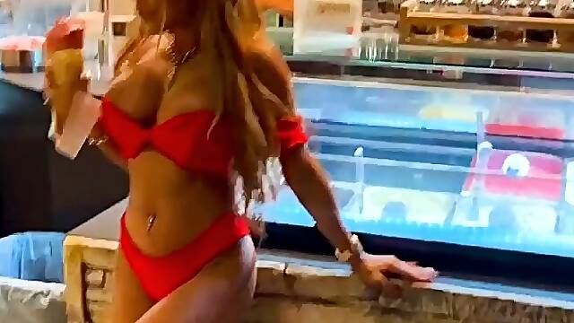 Blonde Natasha Marley with big boob