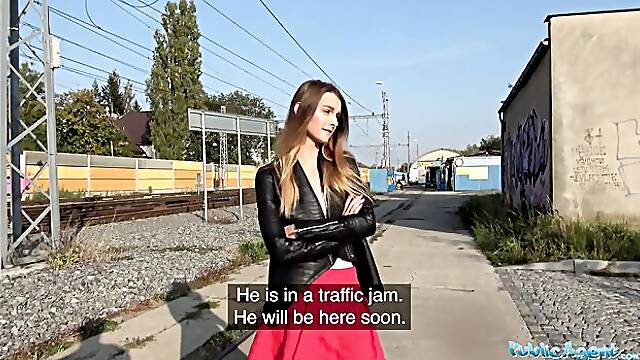 Camcorder action with heavenly patootie from Public Agent