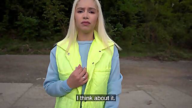 Public agent - local chick jogger is blessed to screw me for money