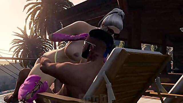 GTA V Franklin Clinton x Premium Pink Boots Lady (3D Animation) (FULL)
