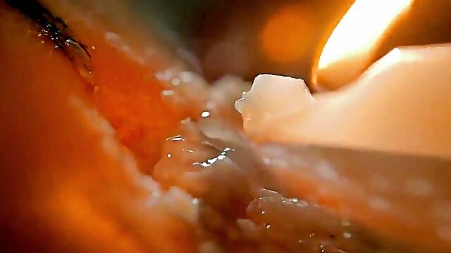 THE LIFE EROTIC Sexy brunette squirting as she fucks herself with a lit candle