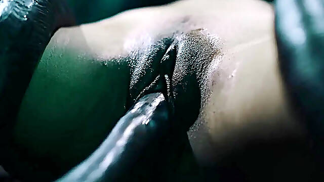 Alien monster pounds black girl with big tits in rough fuck