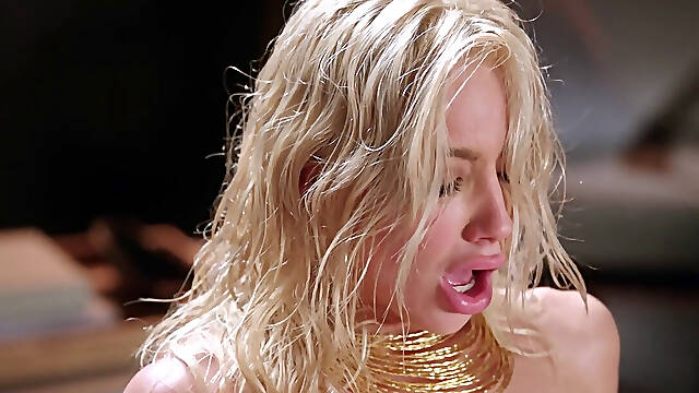 Sweaty ladies go through a hardcore fuck with tongue play