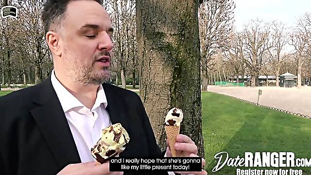 FATTY SEX!! Ice cream and corpulent ramrod in my cunt: Ania Kinski - DATERANGER