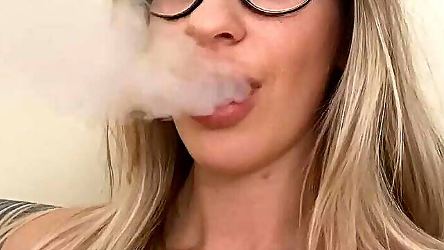 Smoke, show my pussy and suckhis cock for pleasure.