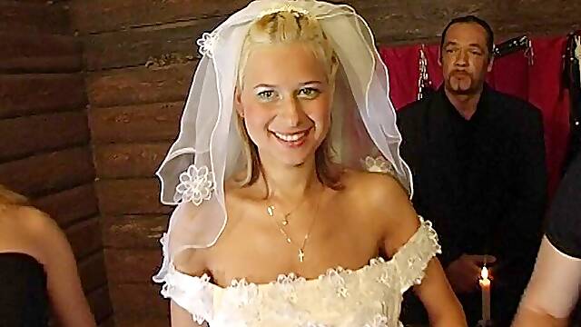 Gangbang with big busty bride