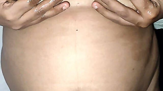 Desi Mallu wife Big Boobs Oil massage Carrot Masturbation