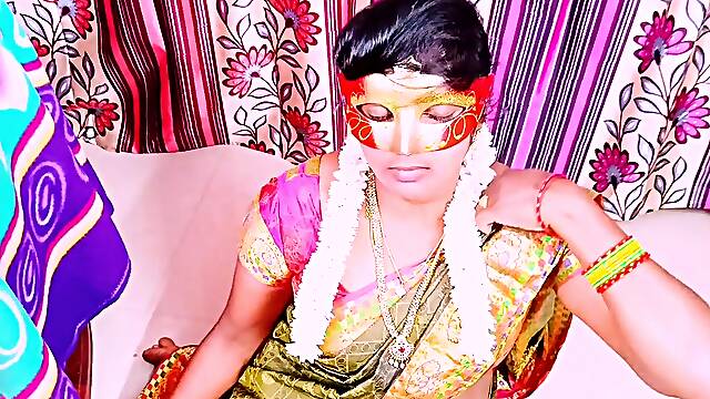 Indian housewife has steamy sex session with priest while indulging in Telugu explicit language