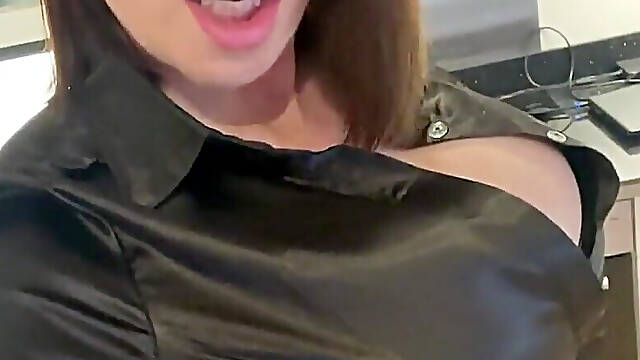 Big Boobs Big Bra Satin Blouse Too Tight