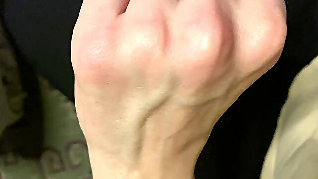 Veiny Hands Near the Heater